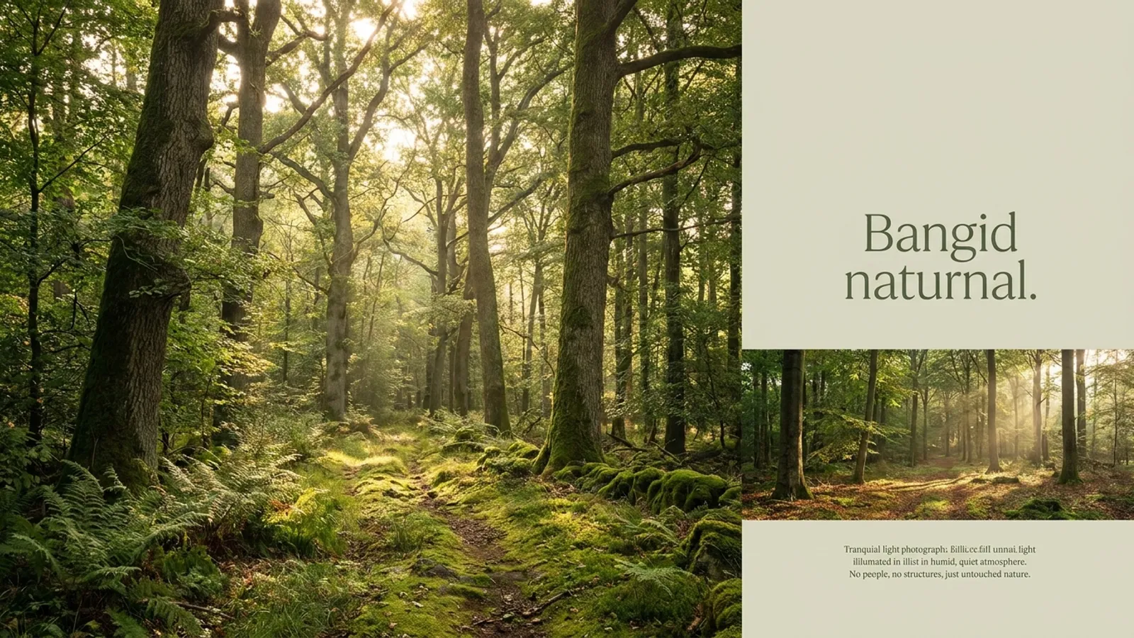Sunlight filtering through beech trees in the Eifel forest
